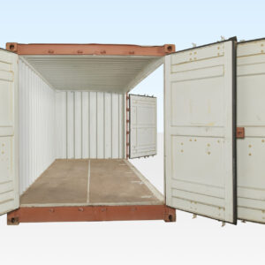 CONTENEDOR DE ALMACENAMIENTO DE 40 PIES CON DOBLE PUERTA ABIERTA