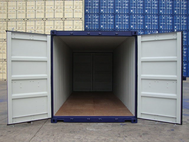 CONTENEDOR MARÍTIMO DE 20 PIES CON DOBLE PUERTA