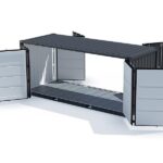 CONTENEDOR DE ALMACENAMIENTO DE DOBLE PUERTA CON LADO ABIERTO 20