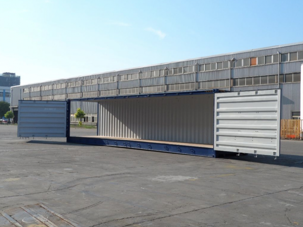 CONTENEDOR MARÍTIMO DE 40 PIES CON LADO ABIERTO HC